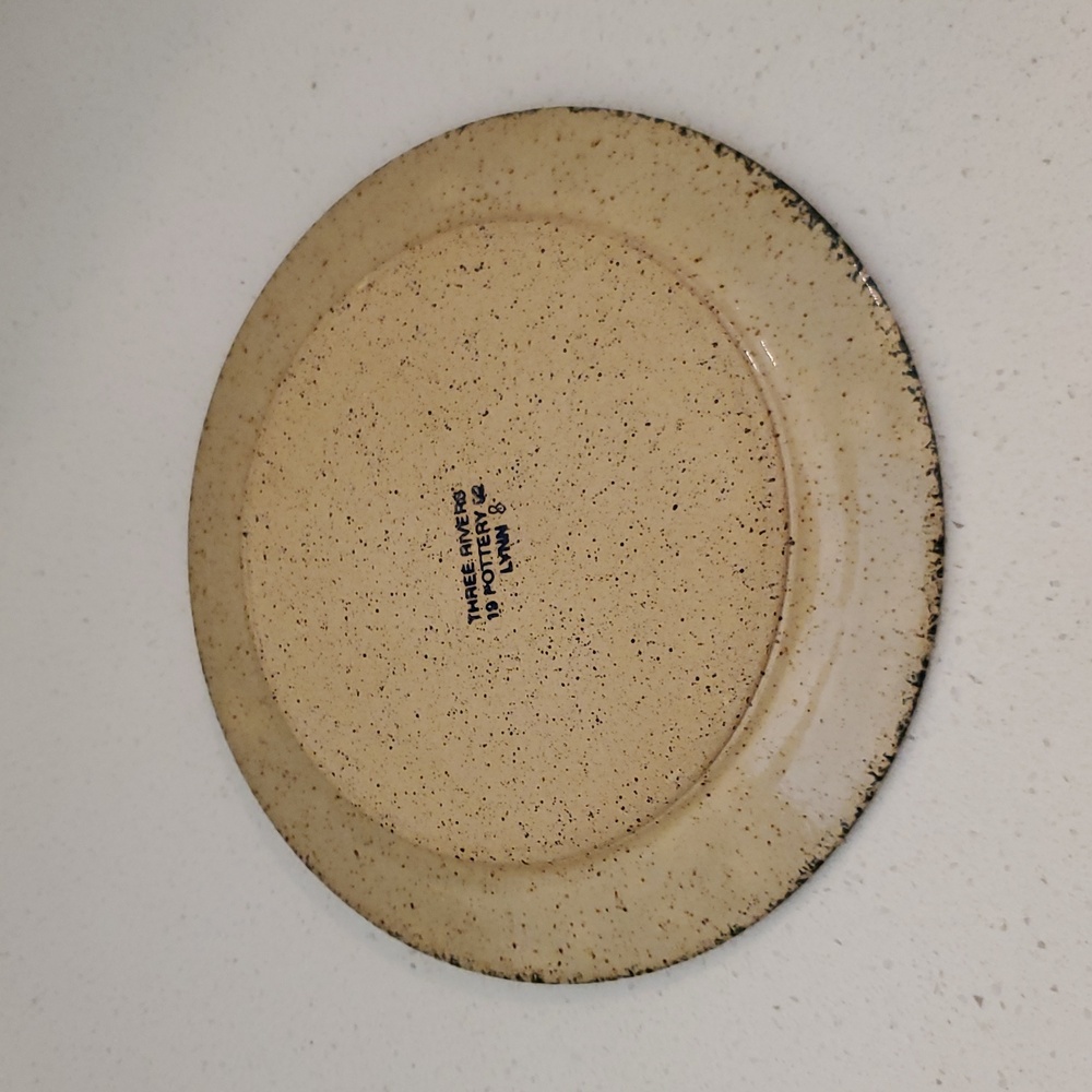 Three Rivers Pottery Vintage Pottery Apple Tree Plate 1992 - Picture 4 of 6